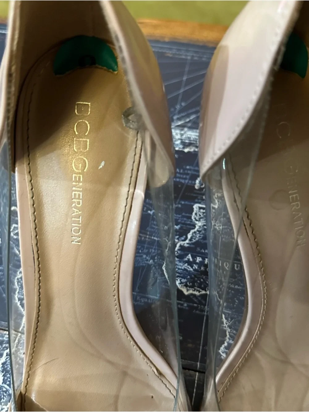 BCBGeneration “Lania” Lucite Pointed Stiletto Pumps – Nude Pink – Women’s 8